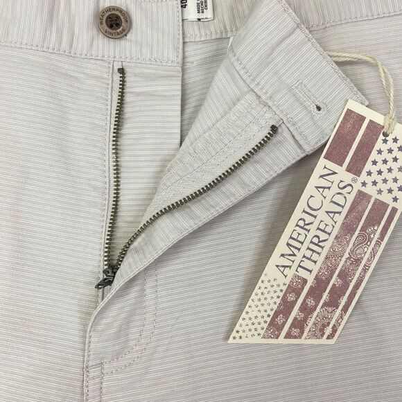 NWT Men’s American Threads Weathered Vintage Look Beige Shorts Size 40W - Picture 4 of 6